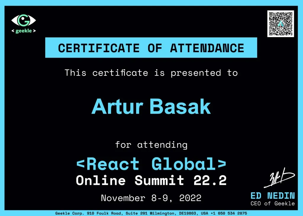 LinkedIn Learning certificate for Artur Basak: Accessibility for Web Design, completed February 8, 2022