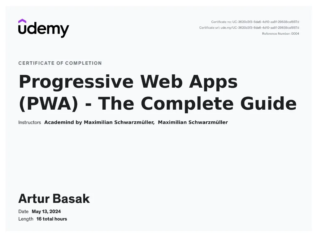 Microsoft certificate for Artur Basak: Accessibility fundamentals, completed February 4, 2022