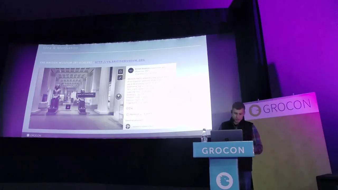 Talk cover: GrodnoVR — My First and Last Experience with ReactVR