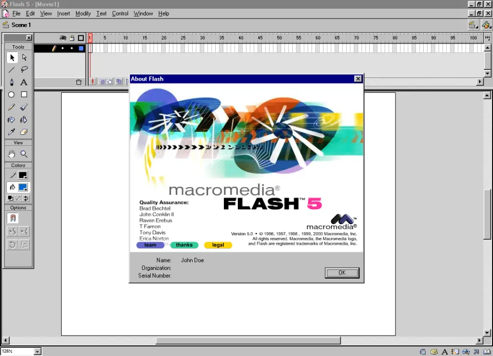 Macromedia Flash 5: when browser intros looked like the future of the web